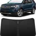 INSAUTO Custom Fit Windshield Sun Shade Accessories for Ford Explorer 2011-2019, Foldable Front Window Sunshade, UV & Heat Reflector, Keeps Interior Cool, Includes Storage Bag