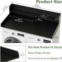 2-Tier Washer Dryer Countertop, 27.6" x 54" Laundry Countertop for Washer and Dryer, Laundry Room Organization and Storage, Black