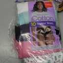 Hanes Women's Underwear Briefs Pack, 10-Pack, Cotton Panties for Women, Moisture-Wicking, Full Coverage (9, Solid/Print Mix)