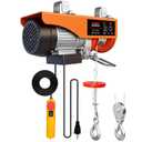 Electric Hoist, 1320 Lbs Electric Hoist Winch 110v with Remote Control, Single/Double Slings 39.4ft Lifting Height with 11.5 Ft Power Cord for Garage, Factories, Warehouses