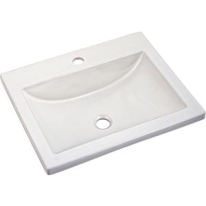 American Standard 0643001.020 Studio Drop in Sink with Center Faucet Holes, 7.00 in wide x 17.75 in tall x 21 in deep