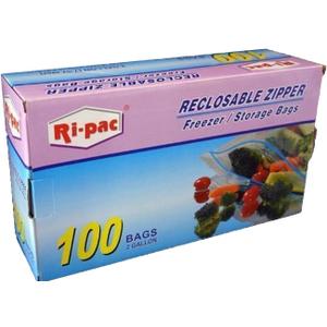 2 Gallon Size Zipper Bag, Freezer & Storage Bag 13x16 IN, 100 Bags,