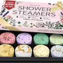Shower Steamers Aromatherapy 8 Pcs - Birthday Valentines Day Gifts for Women Mom Her Wife, Natural Essential Oil for Self Care Home Spa Relaxation Galentines Day Gifts, Easter Basket Essentials (Pink)