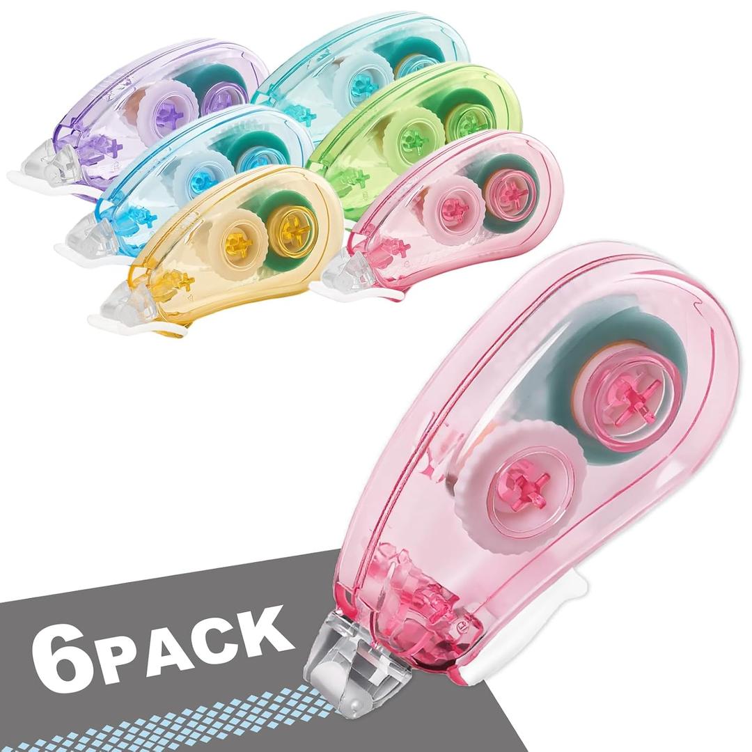 5 x Double Sided Tape Roller, 6Pack - 16.4Ft(5M) Scrapbook Supplies