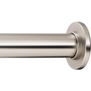 Ivilon Tension Curtain Rod - Spring Tension Rod for Windows or Shower, 24 to 36 Inch. Satin Nickel