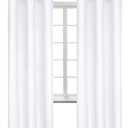 BGment Room Darkening Curtains 72 Inches Long - Grommet Thermal Insulated Drapes Window Treatment Curtains for Bedroom, 2 Panels, 42 x 72 Inch, Pure White
