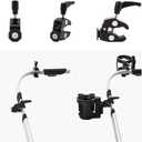 HOUSBAY Universal Stroller Cup Holder with Phone Holder, 3-in-1 Cup Holder - Large Caliber, Milk Bottle & Drink Holder