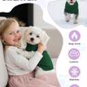 Dog Sweaters for Small Medium Large Dog, Classic Turtleneck Pet Clothes Warm Thermal Doggy Winter Coat, Thick Double Knitting Collar Pullover Cold Weather Puppy Jacket for Indoor & Outdoor Wear (Dark Green)