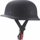 German Style Motorcycle Helmet, Adult Half Helmet Open Face DOT Approved, Motorcycle Cruiser Scooter Cool Helmet (X-Large, Matte Black)