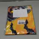 Ameyahud Blacklight Horror Halloween Tapestry UV Reactive Gothic Skull Tapestries Misty Castle Skeleton Tapestries Scary Moon Night Tapestry Dark Halloween Wall Hanging Decor for Home (59.1"L x 51.2"W)