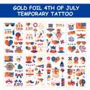 7 x JCFIRE 4th of July Decorations, Temporary Tattoos for Kids Adults, Patriotic Decorations, Fourth of July Accessories, Red White And Blue Party Supplies for Independence Day