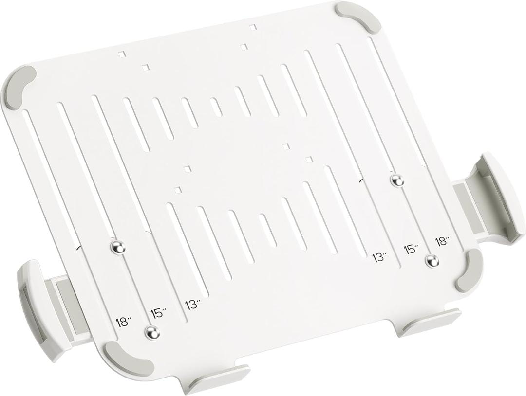 suptek Adjustable 13 to 18 inch Laptop VESA Arm Mount Tray for Monitor Arms and Stands (Tray Only),Fits 75x75/ 100x100 mm VESA Mount Holes,and Supports Weight up to 10lbs,White(TP007W)