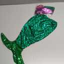 Holibeat Newborn Girl Mermaid Photography Props Baby Girl Photoshoot Outfits (green-purple)