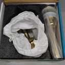 Elegant Tall Bathroom Sink Faucet Single Hole, AUU Waterfall Gold Vessel Sink Faucet Solid Brass, Single Handle Bowl Sink Faucet with Pop Up Drian Supply Line (Gold, Tall)