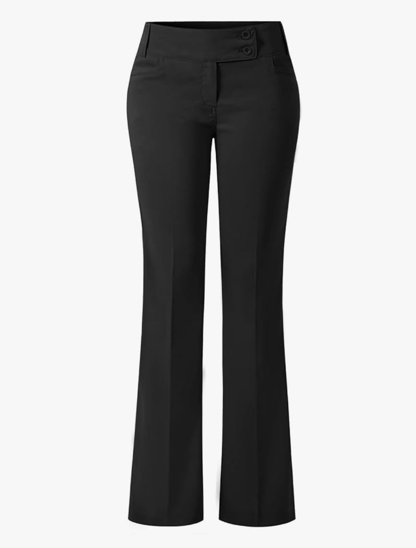 Design by Olivia Women's Relaxed Boot-Cut Office Pants Trousers Slacks,S