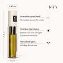 2 x KIVY Glass Oil Sprayer for Cooking Precise Oil & Vinegar Spray Bottle Oil Mister Spray Bottle for Food  Includes Funnel  Perfect for Cooking & Air Fryer (Cream White)