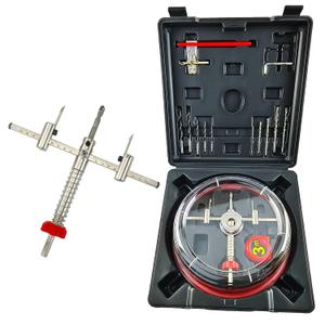 Adjustable Hole Saw Cutter Kit 1-5/8" to 8"40-200mm with ABS Dust Cover for Recessed Lights Ceiling in Recessed Drywall & Ceiling Tile