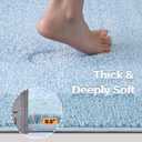 70x24 Long Bathroom Rugs Washable Non Slip, Light Blue Bath Mat for Bathroom Floor Tub, Soft Absorbent Quick Dry Mats for Shower, Bathtub,Home Decor
