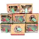 Smlper Christmas Cookie Boxes, 12 Pack, Large Holiday Bakery Gift Boxes with Window and Tags, Kraft Cupcake Box, Food Packaging Containers
