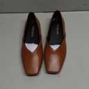 RONILURN Women's Flats Comfortable Square Toe Ballet Flats Slip On Casual Dress Shoes Flats for Women Brown, 7