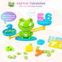 Frog Balance Counting Toys, Cool Math Learning Games for Boys and Girls, Educational Number Preschool Toy, Fun Children's Gift STEM Math Games for Kids Age 3+ (63 PCS)