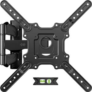 USX Mount UL Listed TV Wall Mount for Most 26-60 Inch TVs, TV Mount Rotating Swivel Tilt Center Corner Design on Single Stud, TV Brackets for Wall Mount Up to 77 lbs Max VESA 400x400mm