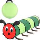 Soulchen Caterpillar Shaped Kids Play Tunnel 6-ft Colorful Pop Up Caterpillar Crawling Toy for Toddlers 1-3 Baby Crawling Tunnel Girl Boy Birthday Favor Gift for Infant Toddler Toys Dog Indoor Outdoor, 18.9 x 18.9 x 1.18 inches