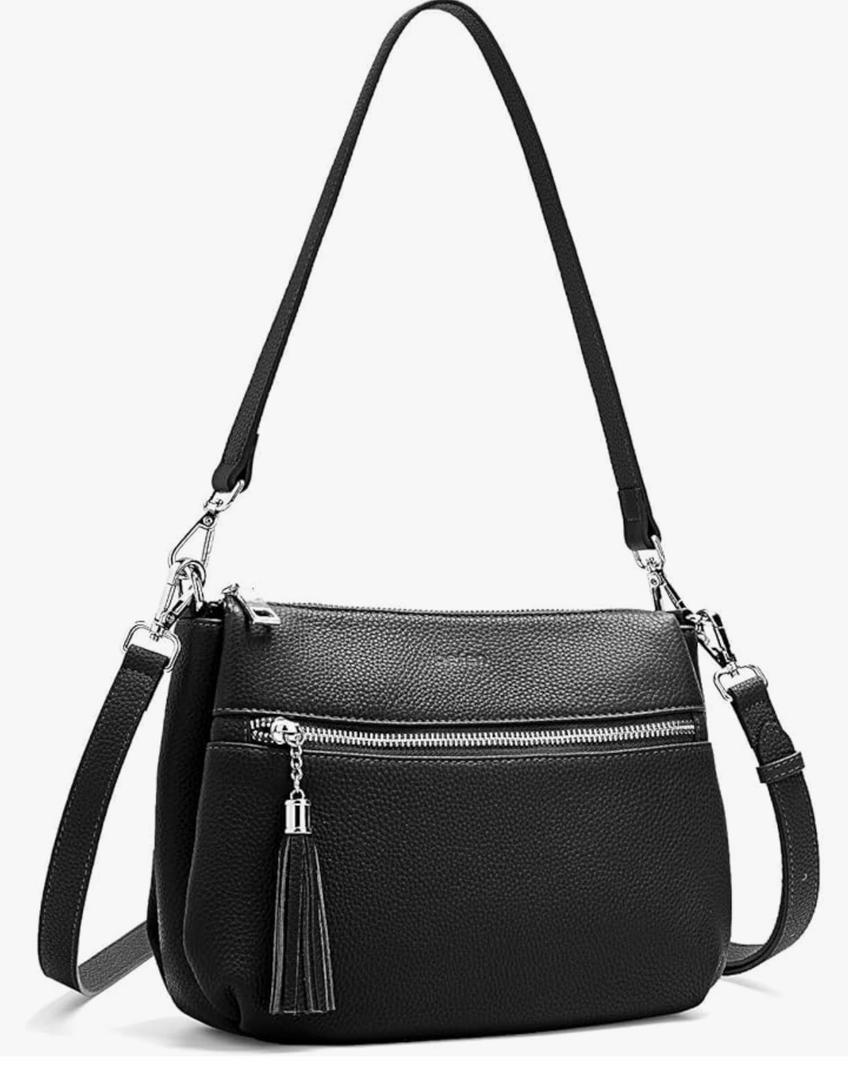 befen Genuine Leather Crossbody Hobo Purses for Women, Ladies Shoulder Bags Handbags with 2 Shoulder Straps