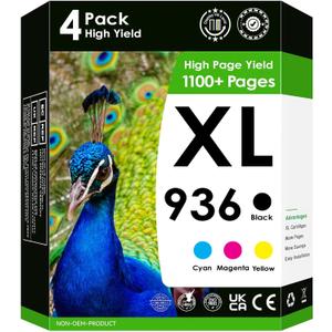 INKjetsclub Remanufactured Ink Cartridge Replacement for 02 (6 Pack) Includes Black, Cyan, Magenta, Yellow, Light Cyan, Light Magenta Ink Cartridges.
