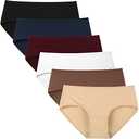 INNERSY Womens Underwear Cotton Hipster Panties Regular & Plus Size 6-Pack, Size: XS