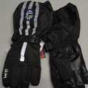 MCTi Kids Gloves Waterproof Winter Warm Snow Ski Gloves Long Cuff Fleece Lined with Reflective Strap XS