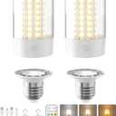 EZVALO E26 Rechargeable Light Bulb with Remote and Timer, Battery Backup Bulb for Sconces and Lamps, Magnetic Bulbs for Non-Hardwired Fixture, 3 Color Temperatures,Timer, Dimmable, 4000mAh, 2 Pack