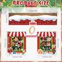 3 Pcs 157" Large Christmas Classroom Door Decorations Christmas Candy Shop Party Porch Banner Front Door Cover Xmas Background for Office Decorations Photo Background