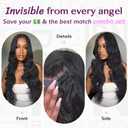 IDN BEAUTY 5+4 Invisible Seamless Clip in Hair Extensions Human Hair Combo Pack, Body Wave 20 Inch 140g 5pcs Invisible Edge and 4pcs Seamless Clip ins for Black Women Natural Black No Leave Out