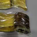 N9R 60PCS Gold Plastic Silverware - Gold Plastic Cutlery Set Disposable Flatware Dinnerware -30 Forks, 15 Spoons, 15 Knives for Party, Thanksgiving, Christmas