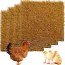 4 PCS Washable Chicken Nesting Pads,11.8x11.8 Artificial Grass Turf Reusable Chickens Nest Box Bedding Liners for Hen Coop Egg Duck Goose