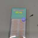 BTArtbox Press On Nails Square - Pastel Short Press On Nails with Glue for Women, Opaque Soft Gel Glue On Nails in 16 Sizes - 32 Stick On Nails Kit, Brief Nude