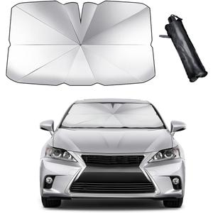 Car Windshield Sunshade Umbrella, Foldable Auto Windscreen Sun Shade Covers for Heat Protection Block UV Rays, Front Window Sun Visor Protector for Car SUV, Car Accessories (49.225.6 inches)