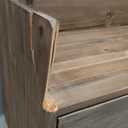 Besti Wooden Office Desk Organizer - Organizing Tool for Desktop, Cubicle, Bedroom, Kitchen - Vintage Style Organization Caddy with Top Tray Shelf & 3 Drawers - 13.6x9x7 Inches (Rustic Burnt)