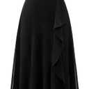 BeryLove Formal Dresses for Women 2026 Wedding Guest with Slit Cocktail Elegant Lace Long Prom Dress (Black, M)