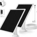 Solar Panel Charger for Ring Camera, Compatible with Ring Stick Up Cam Battery, Spotlight Plus/Pro, Waterproof, 4M/13FT Cable6W Fast Charging (2Pack)