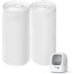 Dedicated to UPFAS Automatic Cat Litter Box Liners, Small Garbage Bag, 20 Count per Roll, 2 Rolls, Tear, Multi-Use for Cat Litter Box, Self Clean Little Box, Kitchen, Bathroom, Tabletop Trash Can