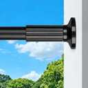 Tension Curtain Rod, 51-165 Inch,Spring Shower Closet for Windows or Shower,Easy to Install, No Drilling, Rust, Bathroom, Rod Diameter 1.26 Inches, Black,Umimile : Home & Kitchen
