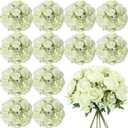 Geosar 16 Bundles Artificial Peonies Flowers Fake Silk Peony Bouquet Faux Peonies Flowers Bulk for Decoration Vase Floral Arrangements Wedding Party Table (Green)