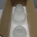 3-Pack White Frosted Glass Shade Replacements, Ceiling Fan Light Covers Glass Globes Lampshades for Chandelier Vanity Lights Wall Sconces Pendant Light, 1.61" Fitter Size, 5" high x 4.7" diameter