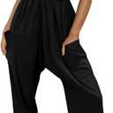MIHOLL Womens Jumpsuit Casual Summer Strapless One Piece Rompers Loose Overalls Jumpers with Pockets (Black, S)