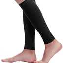 BSERA Calf Compression Sleeve Women Men, 2 Pairs 20-30mmHg Footless Compression Socks Stockings for Calf Support, Circulation, Swelling, Shin Splints, Varicose Veins, Recovery, Small 