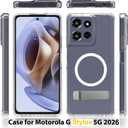 for Moto G Stylus 2026 Case Compatible with MagSafe, Built-in Flat Metal Kickstand & Strong Magnetic, Thicken Bumper Military Grade Protection Phone Cover for Motorola g Stylus 2026 (Clear)