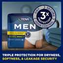 Tena Protective Adult Incontinence Underwear for Men, Maximum, S/M, 80 Count (Waist Size 25in-34in)