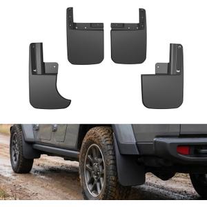 Mud Flaps Splash Guards Compatible with 2020-2026 Jeep Gladiator JT Accessories, Heavy Duty Mudguards with Hardware, Front and Rear Mudflaps, OEM Replacement #82215611 82215332AB, 4PCS